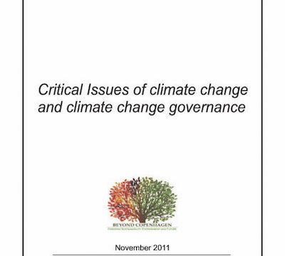 Critical Issues of climate change and climate change governance