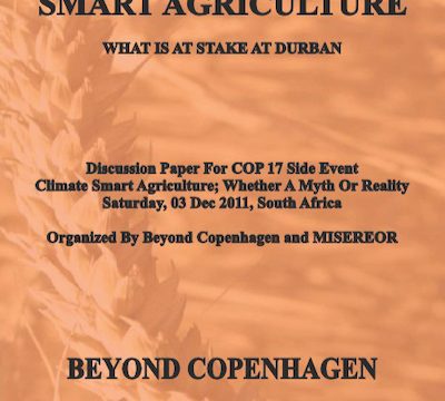 Myth of Climate Smart Agriculture