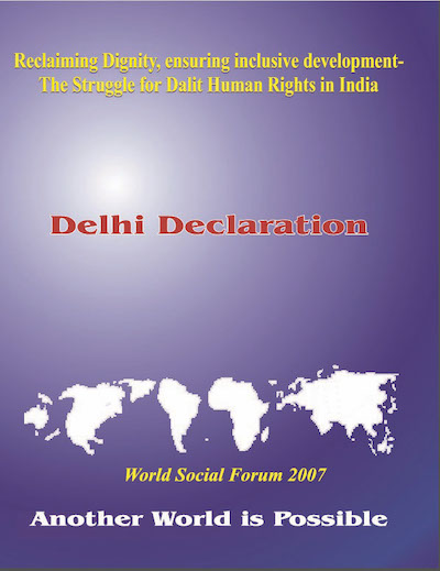 Reclaiming Dignity, ensuring inclusive development; The Struggle for Dalit Human Rights in India